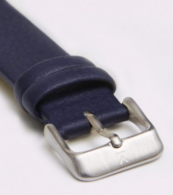 Navy With Brushed Silver Buckle | 18MM