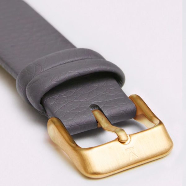 Slate Grey With Brushed Gold Buckle