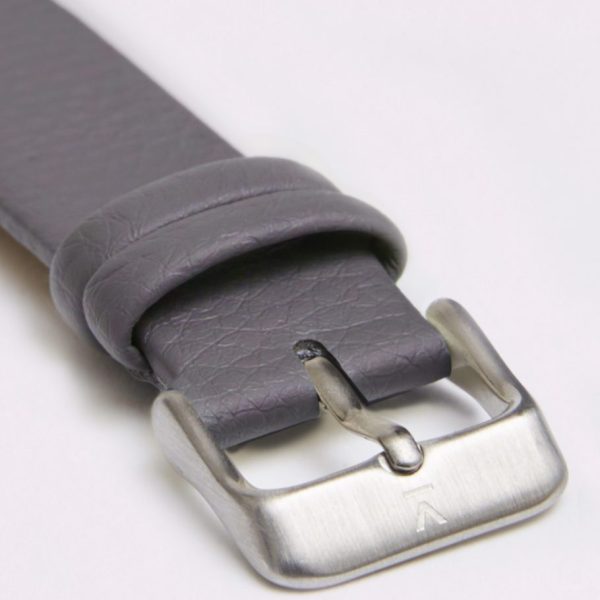 Slate Grey With Brushed Silver Buckle | 18MM