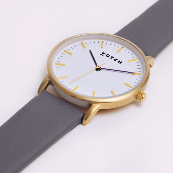 The Gold Face With Slate Grey Strap