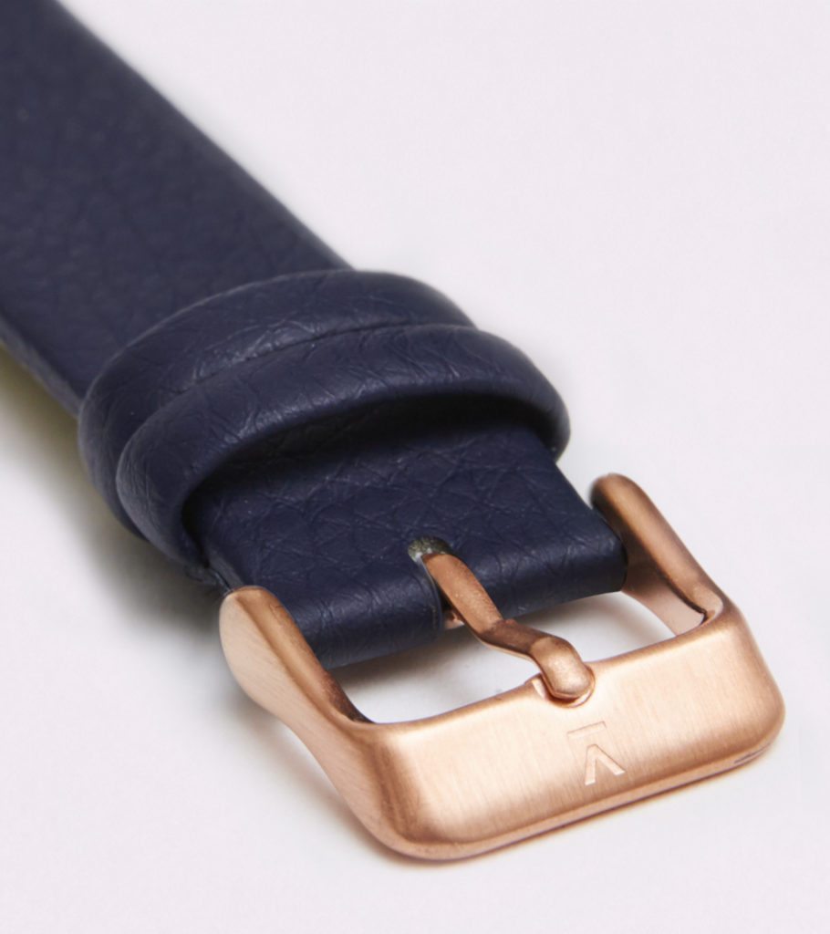 The Rose Gold Face With Navy Strap