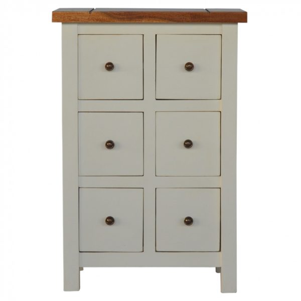 Mango Hill 2 Toned Cabinet with 6 Drawers
