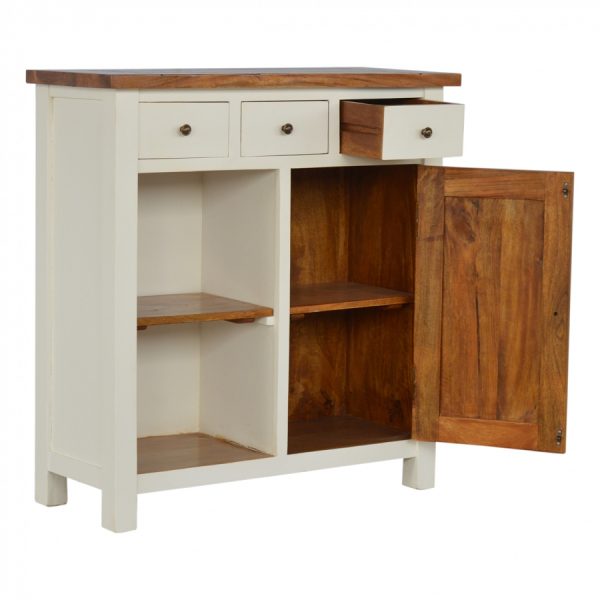 Mango Hill 2 Toned Kitchen Unit with 3 Drawers & 2 Open Shelves