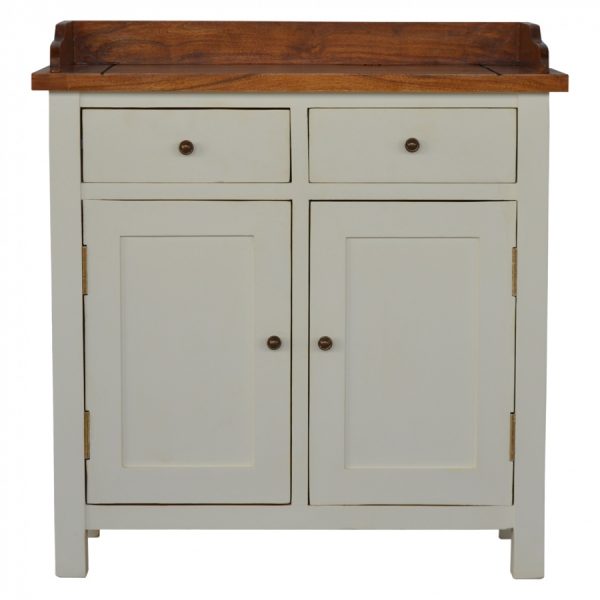 Mango Hill 2 Toned Kitchen Unit with Gallery Back, 2 Drawers & 2 Cabinets
