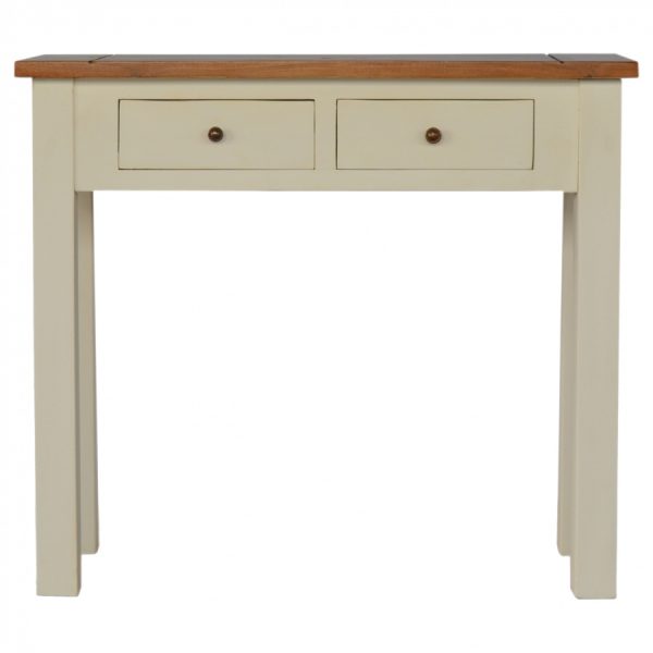Mango Hill 2 Toned Narrow Console Table with 2 Drawers