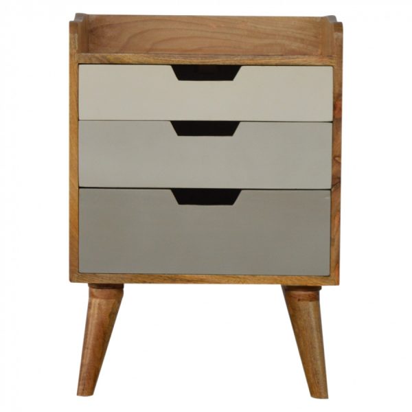 Mango Hill Bedside with 3 Drawer Painted Fronts