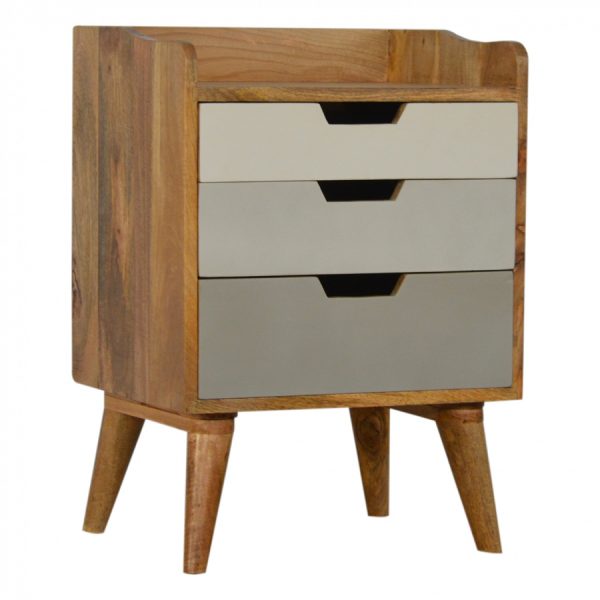 Mango Hill Bedside with 3 Drawer Painted Fronts