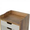 Mango Hill Bedside with 3 Drawer Painted Fronts
