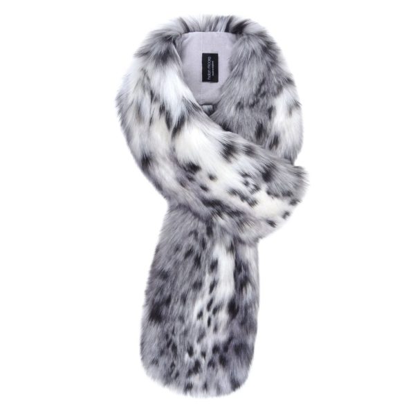 Arctic Leopard Faux Fur Loop Scarf