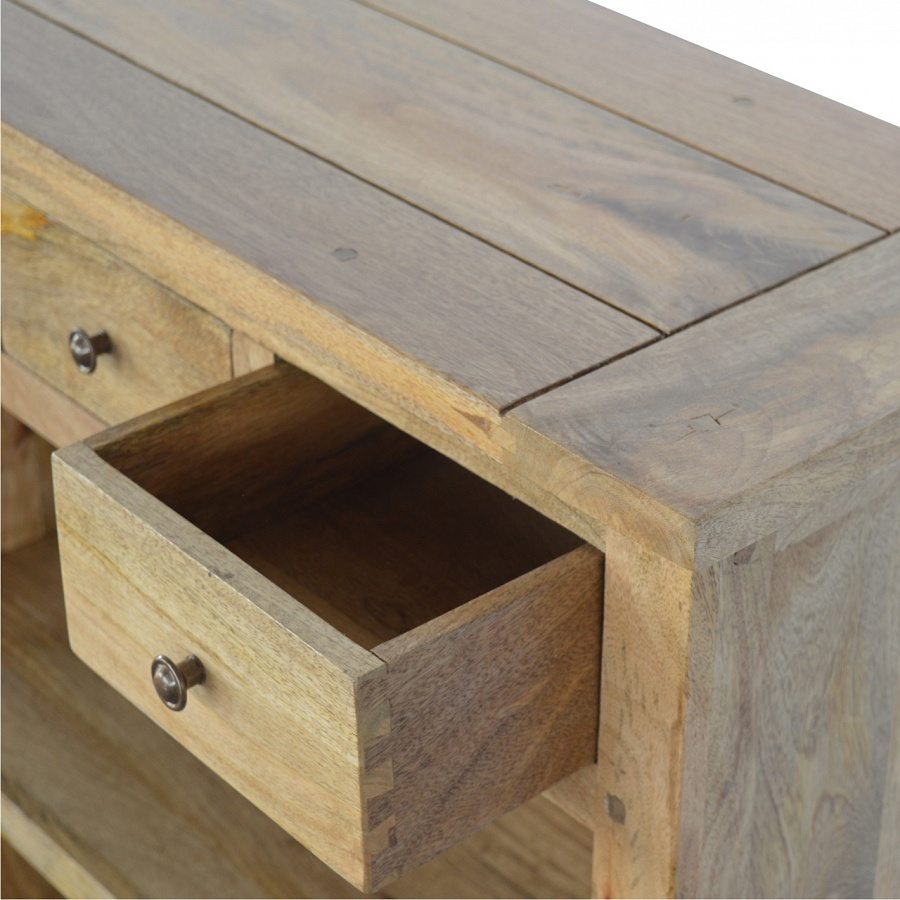 Mango Hill Low Bookcase with 3 Drawers Haven Home Interiors