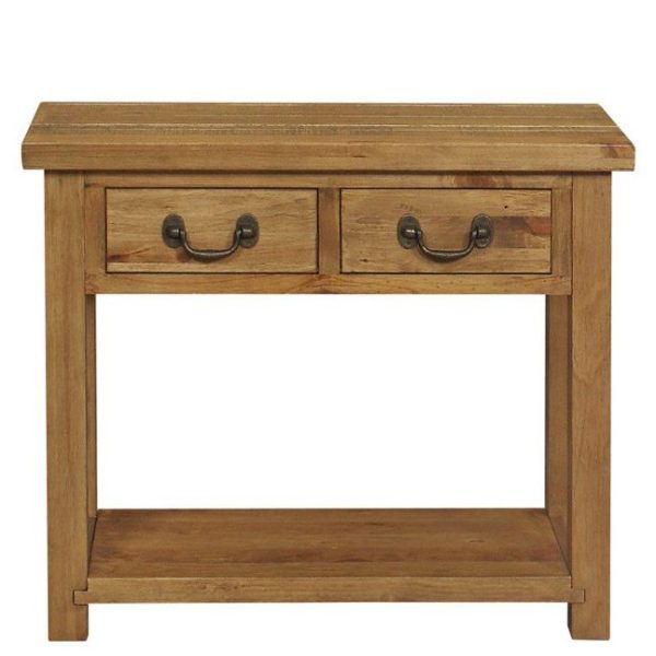Gresford Rustic 2 Drawer Console Table K.D The Haven Home Interiors
