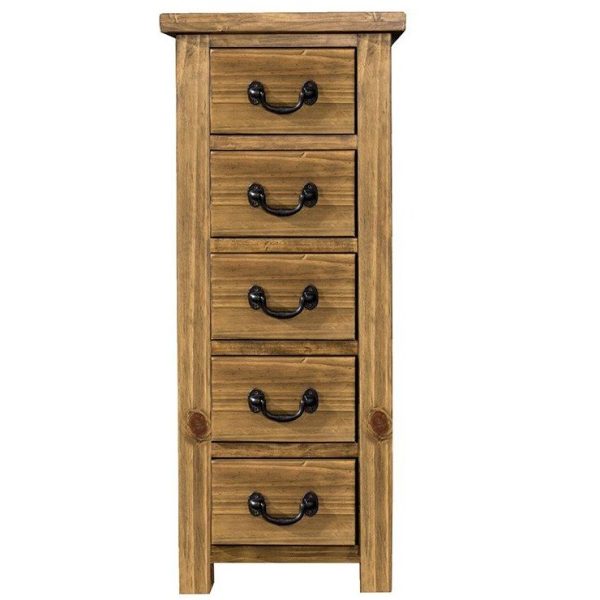 Gresford Rustic 5 Drawer Wellington Chest