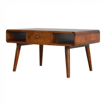 Mango Hill 1 Drawer Curved Coffee Table