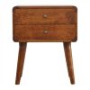 Mango Hill 2 Drawer Curved Bedside