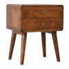 Mango Hill 2 Drawer Curved Bedside