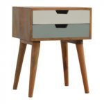 Mango Hill 2 Drawer Hand Painted Bedside Table