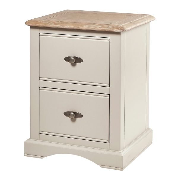 Marseille Ivory 2 Drawer Bedside