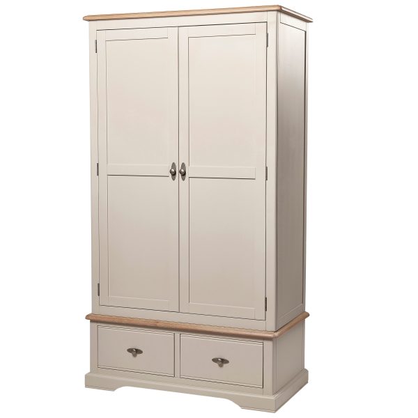 Marseille Putty 2 Door 2 Drawer Wardrobe