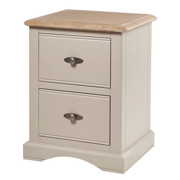 Marseille Putty 2 Drawer Bedside