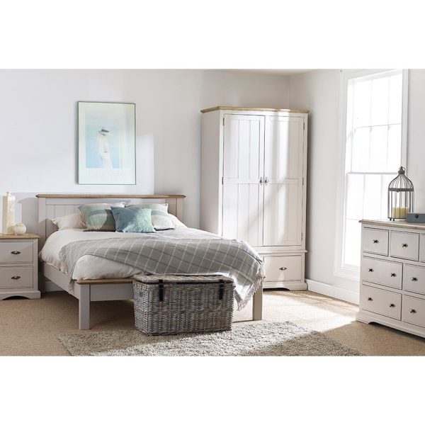 Marseille Putty 2 Drawer Bedside