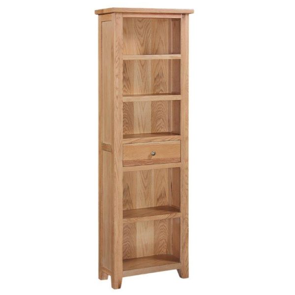 Mini Oxford Oak Bookcase 600 x 1800