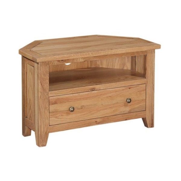 Mini Oxford Oak Corner TV Unit