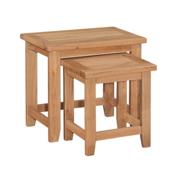 Mini Oxford Oak Nest Of 2 Tables