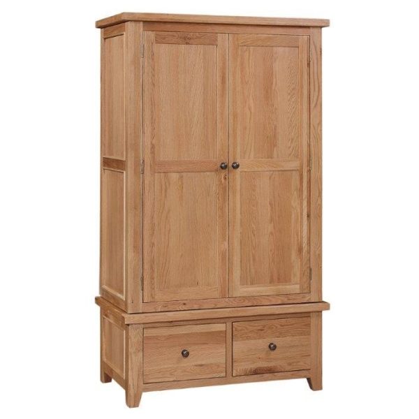 Oxford Oak 2 Door 2 Drawer Wardrobe