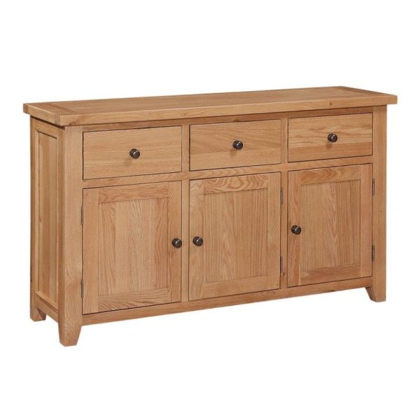 Oxford Oak 3 Doors 3 Drawers Sideboard