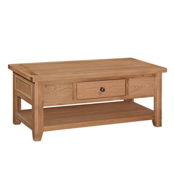 Oxford Oak Coffee Table With Drawer