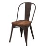 Liberty Bay Metal Chair Wood Seat