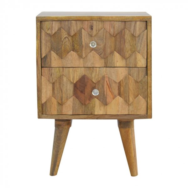 Mango Hill Pineapple Carving Bedside Table