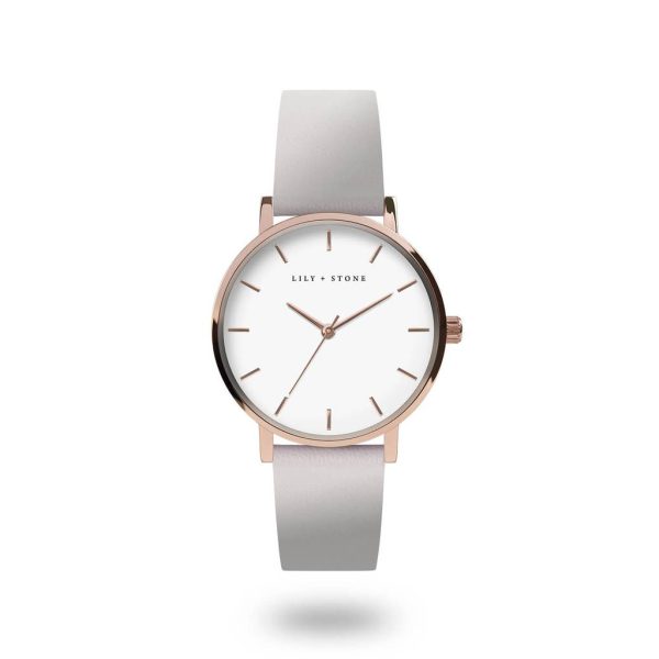 5th Avenue Collection // Rose Gold & White | Grey Strap