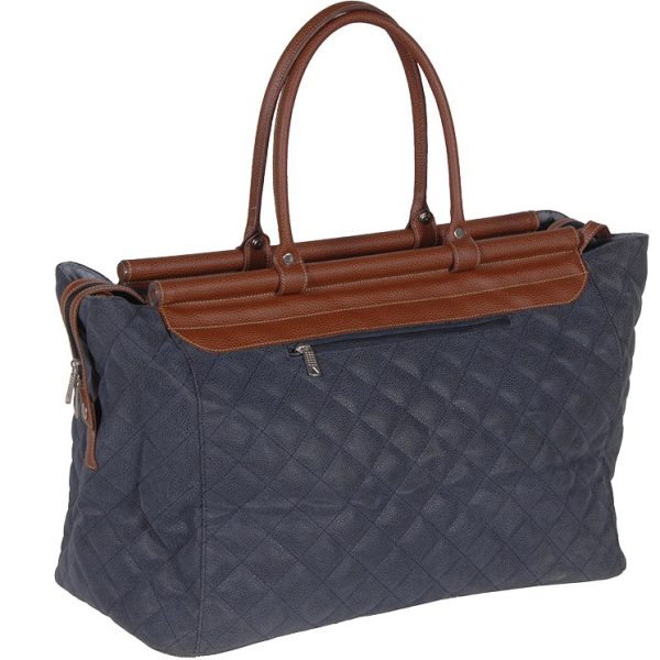 Blue & Tan Quilted Bag