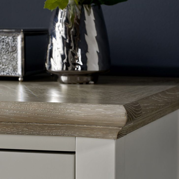 Montreux Washed Oak Soft Grey 3 Drawer Nightstand