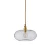 Horizon Pendant Lamp, Clear With Gold, 21cm