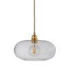 Horizon Pendant Lamp, Clear With Gold, 29cm Horizon Pendant Lamp, Clear With Gold, 29cm