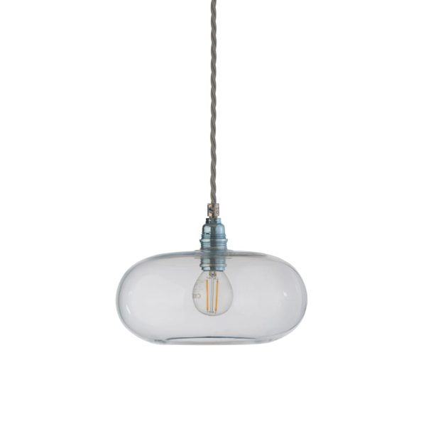 Horizon Pendant Lamp, Clear With Silver, 21cm