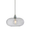 Horizon Pendant Lamp, Clear With Silver, 29cm