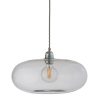 Horizon Pendant Lamp, Clear With Silver, 36cm
