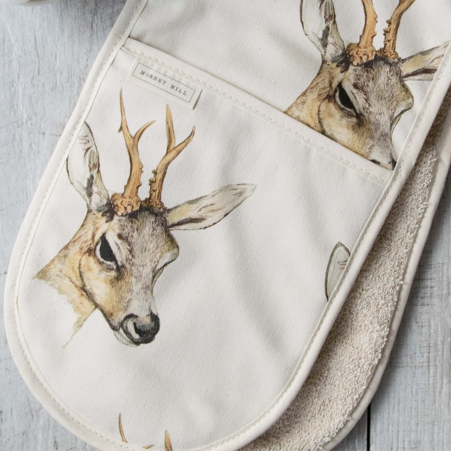 Deer Double Oven Gloves