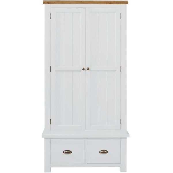 Gresford White 2 Door 2 Drawer Wardrobe