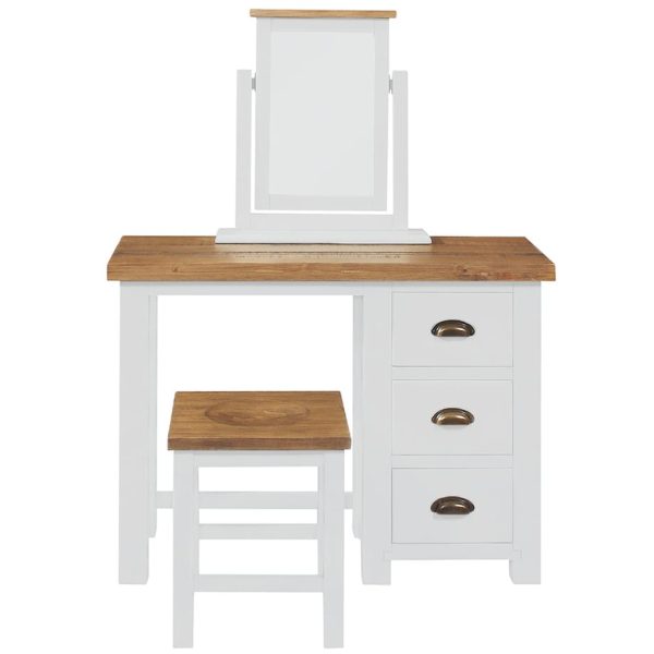 Gresford White 3 Drawer Dressing Table