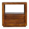 Mango Hill 1 Drawer Chestnut Bedside with Gold Pull Out Bar Mango Hill 1 Drawer Chestnut Bedside with Gold Pull Out Bar