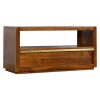 Mango Hill 1 Drawer Chestnut Media Unit With Gold Pull Out Bar Mango Hill 1 Drawer Chestnut Media Unit With Gold Pull Out Bar