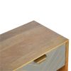 Mango Hill 1 Drawer Nordic Style Sleek Cement Bedside with Brass Inlay