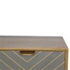 Mango Hill 1 Drawer Nordic Style Sleek Cement Bedside with Brass Inlay
