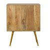 Mango Hill 1 Drawer Nordic Style Sleek Cement Bedside with Brass Inlay