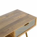 Mango Hill 1 Drawer Nordic Style Writing Desk with 1 Brass Inlay Drawer