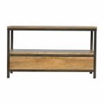 Mango Hill 2 Drawer Coffee Table with Iron Base